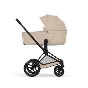 Poussette Duo Priam Confort Matt Black / Cozy Beige avec Nacelle Pliable Cybex