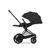 Poussette Duo E-Priam Confort Matt Black / Sepia Black avec Nacelle Pliable Cybex