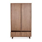 Armoire Quax Kyo 2 portes 2 tiroirs Walnut