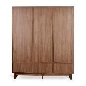 Armoire XL Quax Kyo 3 portes 3 tiroirs Walnut