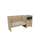 Lit combiné évolutif 120x60 Sauthon Azur