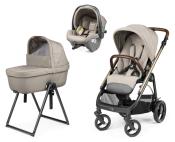Poussette Trio Veloce + Siège auto Primo Viaggio SLK + Nacelle Culla Belvedere et support ASTRAL Peg Perego