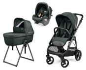 Poussette Trio Veloce + Siège auto Primo Viaggio SLK + Nacelle Culla Belvedere et support Metal Peg Perego