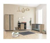 Armoire 2 portes Sauthon Nova Gris Volcan