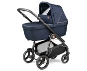 Poussette Trio Veloce + Siège auto Primo Viaggio SLK + Nacelle Culla Belvedere et support Blue Shine Peg Perego