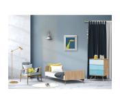 Lit combiné évolutif Sauthon Seventies bleu