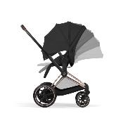 Poussette Duo E-Priam Confort Rosegold / Sepia Black avec Nacelle Pliable Cybex