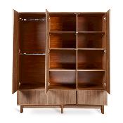 Armoire XL Quax Kyo 3 portes 3 tiroirs Walnut