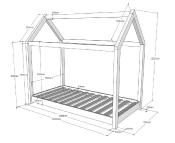 Lit Cabane 140x70 Blanc Vipack