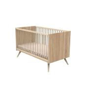 Little Big Bed 140x70 Sauthon Seventies tout bois