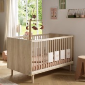 DUO LIT 140x70 + COMMODE 3 TIROIRS + PLAN A LANGER PALOMA BOIS