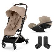 Duo Poussette Orfeo + Cloud G plus + adaptateurs Cybex