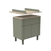 Duo Lit 120x60 + commode + plan a langer Sauthon Eléonore Kaki