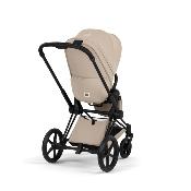 Poussette Duo Priam Confort Matt Black / Cozy Beige avec Nacelle Pliable Cybex
