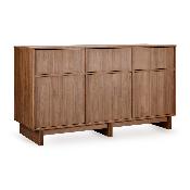 Commode XL Quax Kyo 3 portes 3 tiroirs Walnut