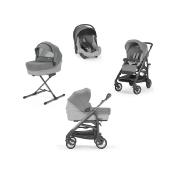 Poussette Trio Trilogy Cayman Silver Châssis city gris