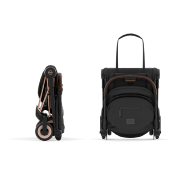 Poussette Coya Cybex Châssis Rosegold Assise Sepia Black