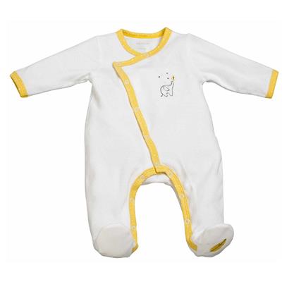 Pyjama velours blanc/jaune Babyfan 0 Mois