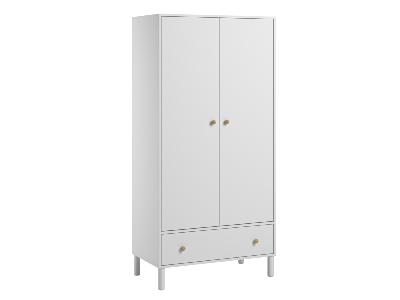 Armoire 2 portes 1 tiroir Vox Tela Blanche