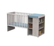 Lit combin volutif Sauthon Nova Gris Loft