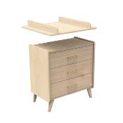 Lit 140x70 + Commode + plan à langer Sauthon Arty