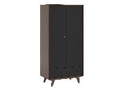 Armoire 2 portes 1 tiroir Vox Mid Noir