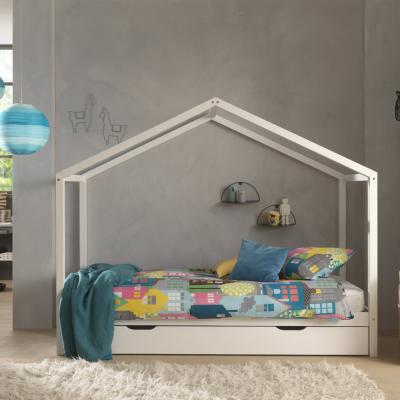 Lit Maison Dallas avec Tiroir Vipack Blanc 90x200