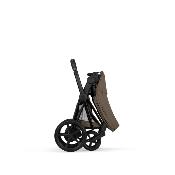 Poussette Duo E-Priam Confort Matt Black / Coconut Brown avec Nacelle Pliable Cybex