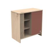 Duo Lit 140x70 + Commode + Plan à Langer Sauthon Tokyo Terracotta