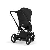 Poussette Duo E-Priam Confort Matt Black / Sepia Black avec Nacelle Pliable Cybex