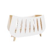 Lit 120x60 Songes et Rigolades Trapze Blanc/Bois