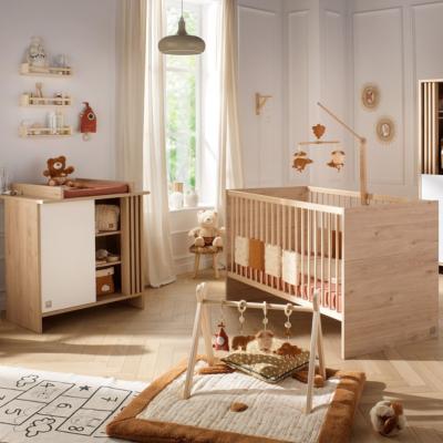 Duo Lit 140x70 + Commode + Plan à Langer Sauthon Tokyo Blanc