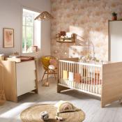Duo Lit 140x70 + Commode + Plan à Langer Sauthon Vanille