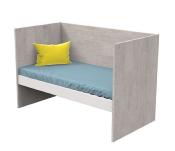 Lit 140x70 évolutif en lit junior 90x190 et 140x190 Sauthon Nova Gris Loft
