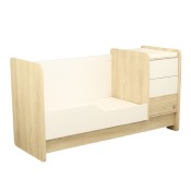 Lit bébé combiné évolutif 140x70 en 90x190 Paloma
