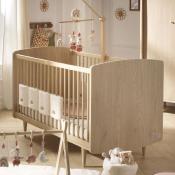 Lit bébé évolutif 70x140 - Little Big Bed en bois décor chêne vintage My Love