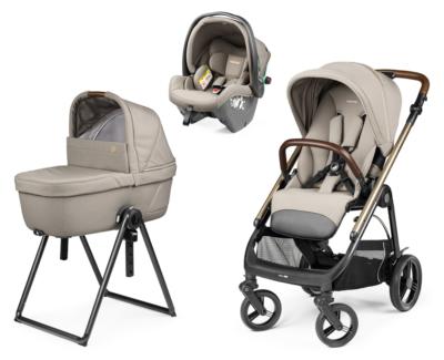 Poussette Trio Veloce + Siège auto Primo Viaggio SLK + Nacelle Culla Belvedere et support ASTRAL Peg Perego