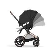 Poussette Duo Priam Matt Black / Sepia Black avec Nacelle Pliable Cybex