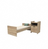 Lit combiné évolutif 120x60 Sauthon Azur