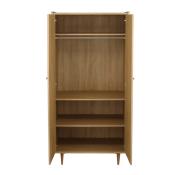 Armoire 2 portes avec poignées dorées décor bois chêne vintage My Love