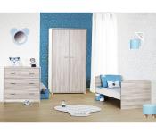 Lit 140x70 + Commode + Plan à langer Sauthon Vintage
