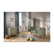 Duo Lit évolutif 140x70 + commode + plan a langer Sauthon Eléonore Kaki