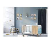 Lit combiné évolutif Sauthon Seventies bleu