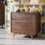 Commode 3 tiroirs Vox Mid Noisette