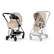 Poussette Duo Mios Confort Matt Black / Cozy Beige avec Nacelle Pliable Cybex