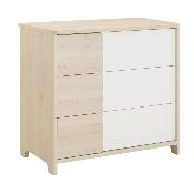 Commode 3 tiroirs Sacha Pin Blanchi Galipette