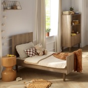 DUO LIT EVOLUTIF 140X70 + COMMODE 3 TIROIRS 1 PORTE + PLAN A LANGER SAUTHON MOKKA