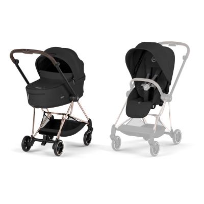Poussette Duo Mios Confort Rosegold / Sepia Black avec Nacelle pliable Cybex