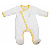 Pyjama velours blanc/jaune Babyfan 0 Mois