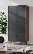 Armoire 2 portes 1 tiroir Vox Mid Noir